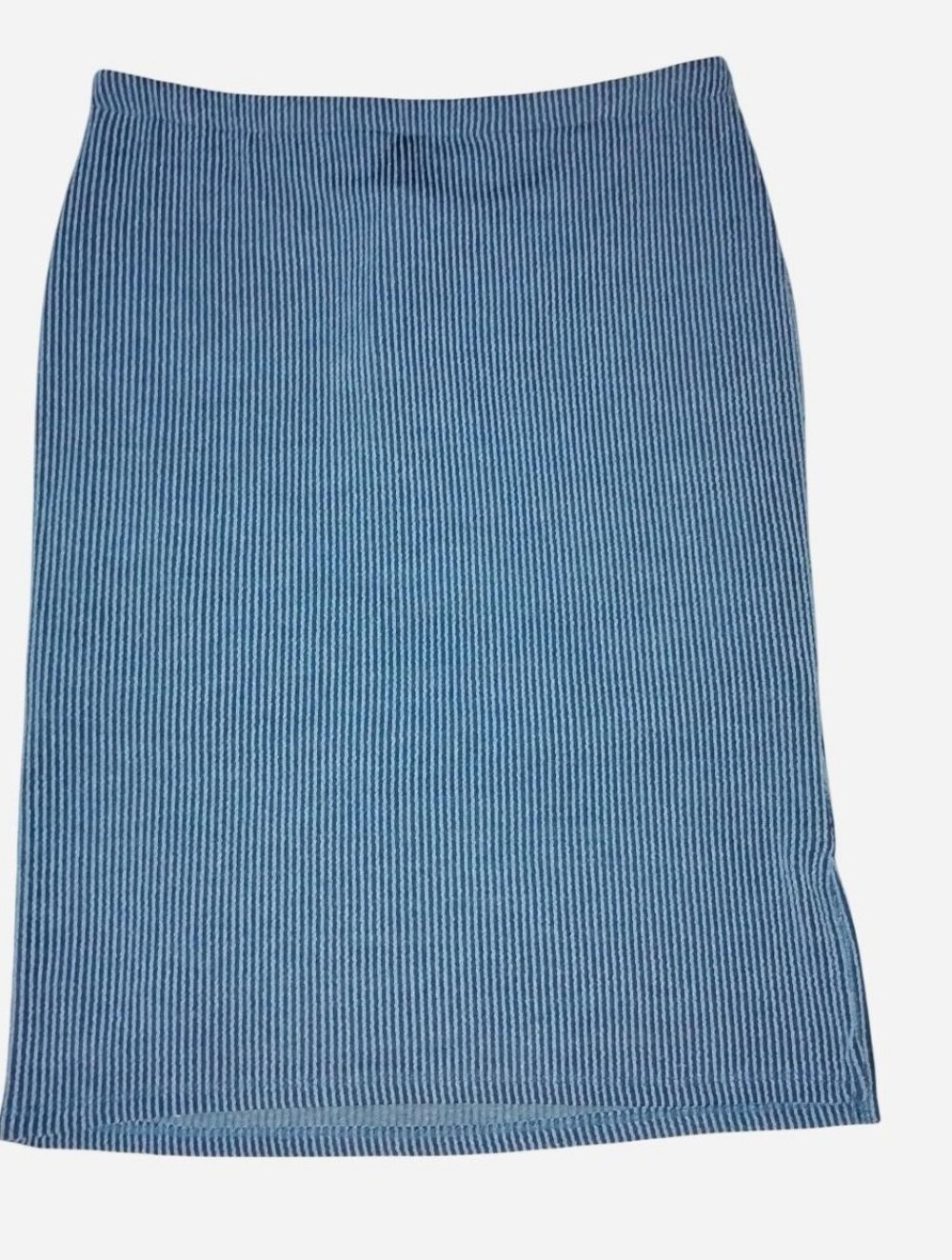 Stitch Fix Heatherly Blue Ribbed Knit Bodycon Skirt Size Large NWT